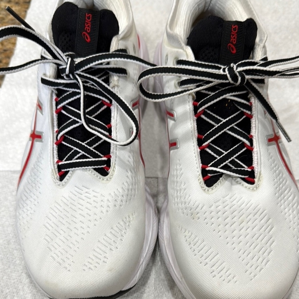 ASICS Men's Gel-Nimbus Athletic Shoes - White and Red